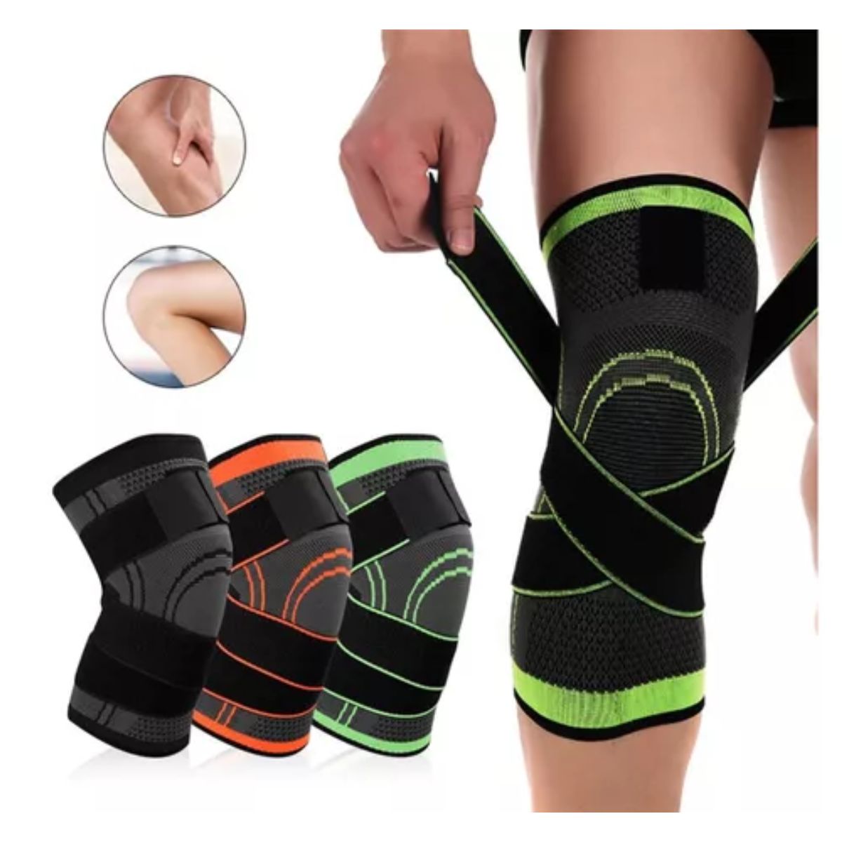 Joelheira Elástica Compressão Knee Support Sports Preto 814 Joelheira Elástica Compressão Knee Support Sports Preto 814